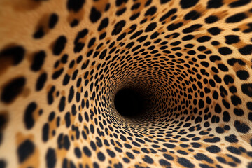 Captivating optical illusion background featuring a mesmerizing pattern of alternating leopard spots