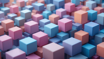 Obraz premium abstract colorful cubes
