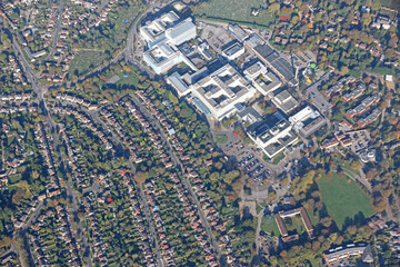 Aerial view of Headington and John Radcliffe Hospital, Oxford
