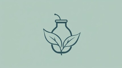 Organic product logo mockup with customizable text area on a soft background design
