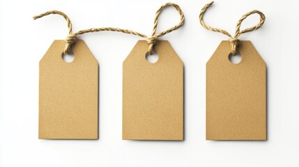 Customizable logo mockup with blank tags on a clean background for easy design placements