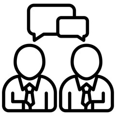 Conversation Togetherness Line Icon Design Vector Illustration