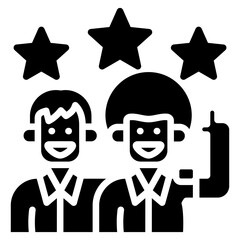 Friendship Togetherness Glyph Icon Design Vector Illustration