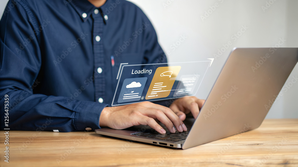 Fototapete Streamline Your Workflow: Secure Cloud Data Exchange & File Management Solutions for Enhanced Business Efficiency. Boost Productivity with Advanced   
