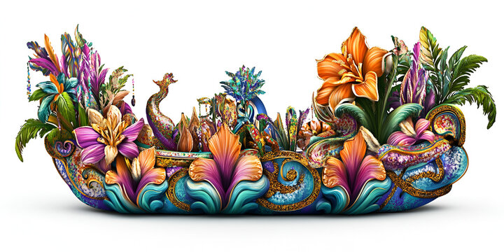 Mardi Gras Parade Float Design with Festive Decorations