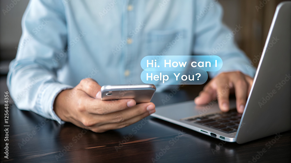 Poster ai chatbot revolutionizing customer service: global connectivity, data access, and innovation throug