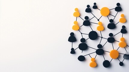 Representation of family systems through interconnected people icons and symbols
