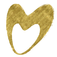 Gold Glitter Heart