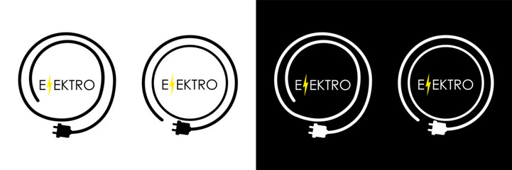 Electricity logo, Electric logo design template