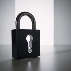 Fototapeta premium Cybersecurity puzzle depicted by a question mark lock symbol