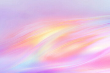 Obraz premium Holographic waves featuring gentle pastel hues and an iridescent finish