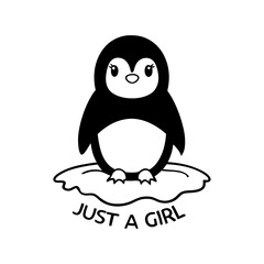 penguin on white background