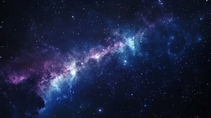 Naklejka premium Night Sky with Stars and Milky Way Galaxy