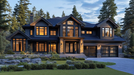 3D model of a house.