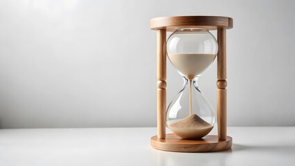 Hourglass on White Background