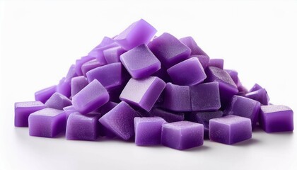 purple cube on white background