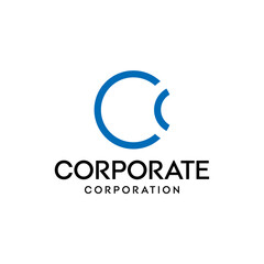 Corporate corporation letter C logo design embodies professionalism and sleek branding with a bold, structured aesthetic for a corporate brand identity corporate image editable vector.