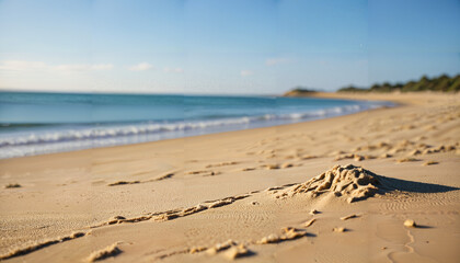 Le sable fin d'une plage tranquille