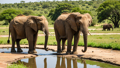 Obraz premium Le royaume des éléphants