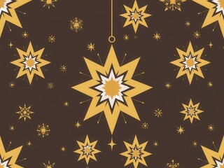 Abstract star Christmas background with elegant gold lines, gold, holiday