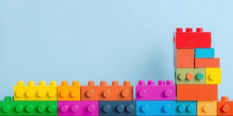 A close-up shot of interlocking modern module building blocks, stackable, shape