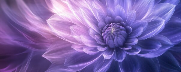 Obraz premium Abstract purple flower with delicate petals and soft lighting