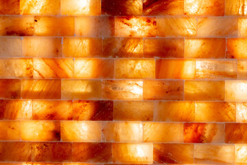 A stunning and beautiful backlit Himalayan salt wall, perfect for enhancing any aesthetic space