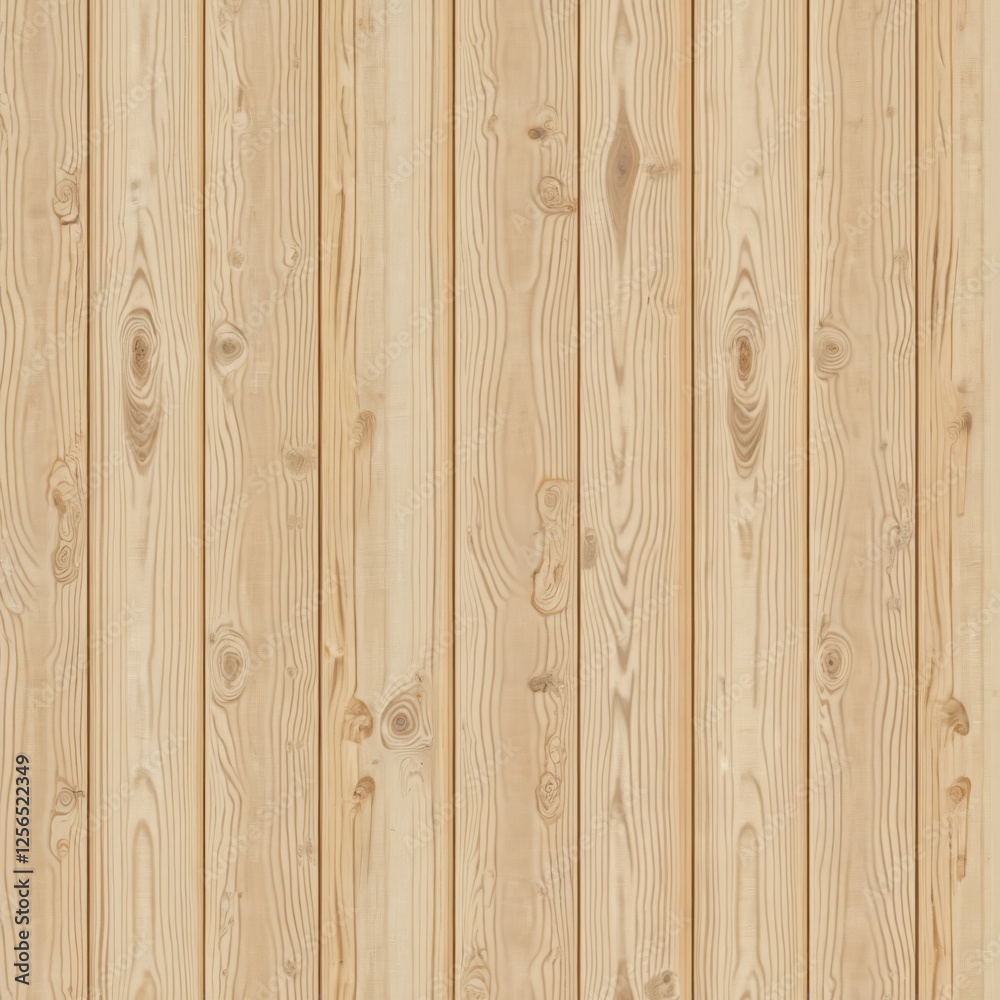 Poster seamless texture of pine wood. light grain visible on untreated timber surface. knots add nature tou