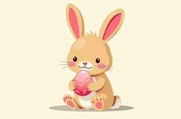 easter bunny with easter eggs