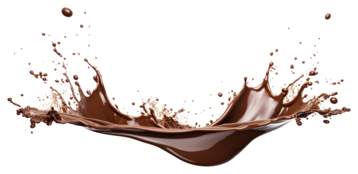 PNG Chocolate splash border white background refreshment splattered.