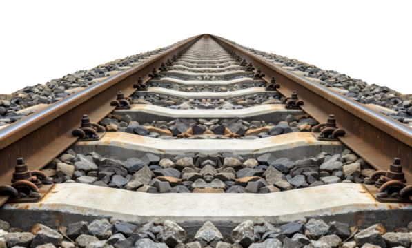 PNG Railroad tracks leading into horizon