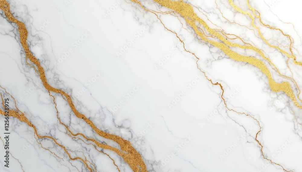 Poster luxury white marble texture with golden veins. abstract design background. natural stone pattern for