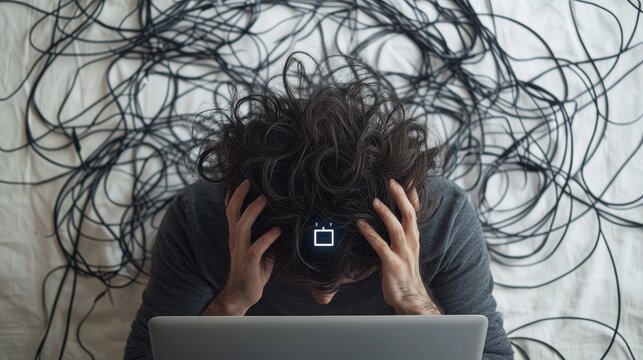 Consumer frustration with poor internet service. Featuring slow speeds and frequent outages