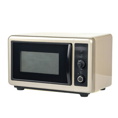 Vintage-Style Microwave for Modern Kitchens on white background
