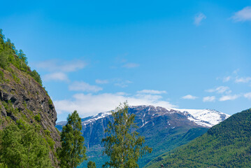 Obraz premium Flam - Norway - June 06 - 2023 - Mountain