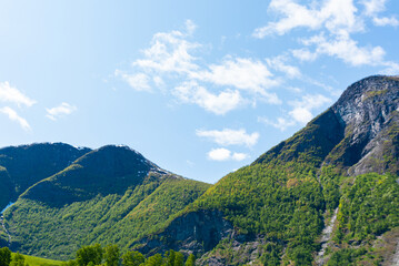 Obraz premium Flam - Norway - June 06 - 2023 - Mountain