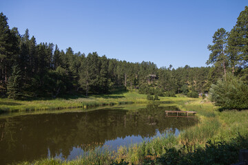 Small lake in the mountains of South Dakota
