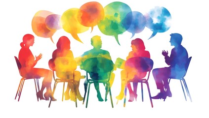 Enhancing Collaboration Through Diverse Perspectives A Vibrant Gathering of Thoughtful Individuals Engaging in Productive Dialogue