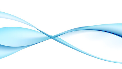 Fototapeta premium Futuristic blue wave design with smooth curves and light patterns