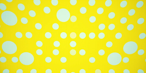 Abstract yellow background with light blue polka dot pattern
