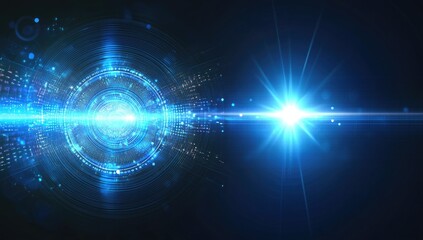 Fototapeta premium Cosmic Convergence A Dynamic Display of Interdimensional Energy Flow and Stellar Radiance