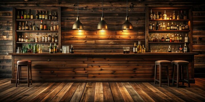 Dark wooden bar background with a subtle distressed texture, showcasing a rich, warm tone and an inviting atmosphere, warm, texture, interior, background, bar