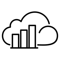 Cloud analytics icon