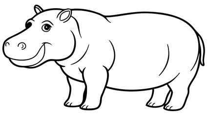 Obraz premium cartoon rhino vector illustration