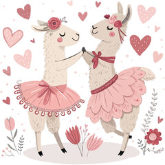 Llamas Dancers Valentine's Day
