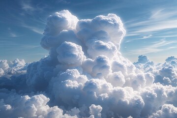 3D Cumulus Cloud Model with Steam Curl and Calm Weather Effects