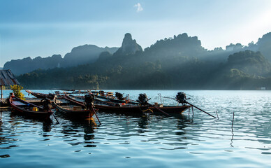 Thailand's gorgeous boats on its lakes and rivers, surrounded by beautiful scenery