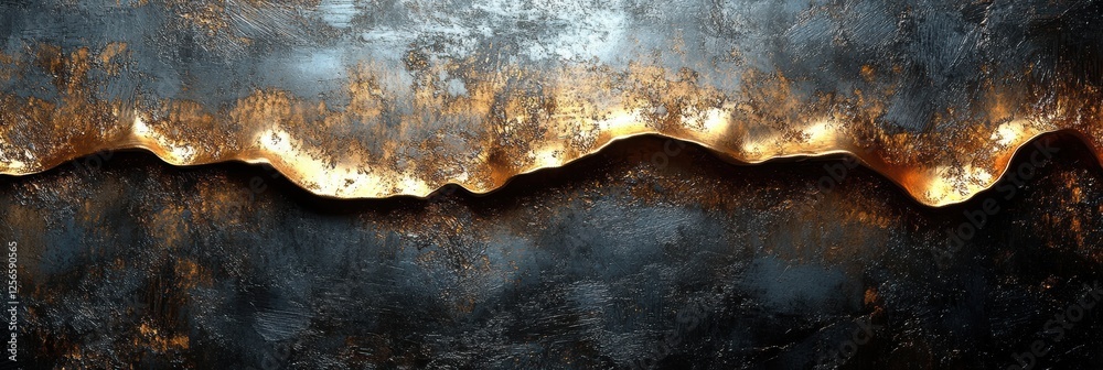 Poster futuristic metallic texture with contrasting brush strokes in a dynamic design