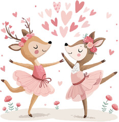 Deer Dancers Valentine's Day