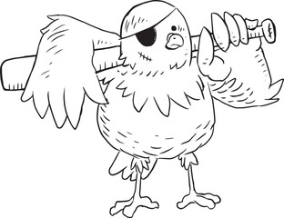 thug bird clip art
